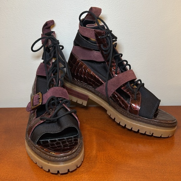 Free People Mandi Boot Sandals Brown Size EU 37 - US 7 NWOT - Picture 6 of 16